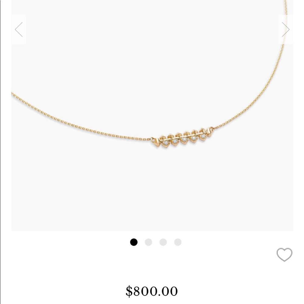 Silas 14k Yellow Gold Necklace In White Diamond